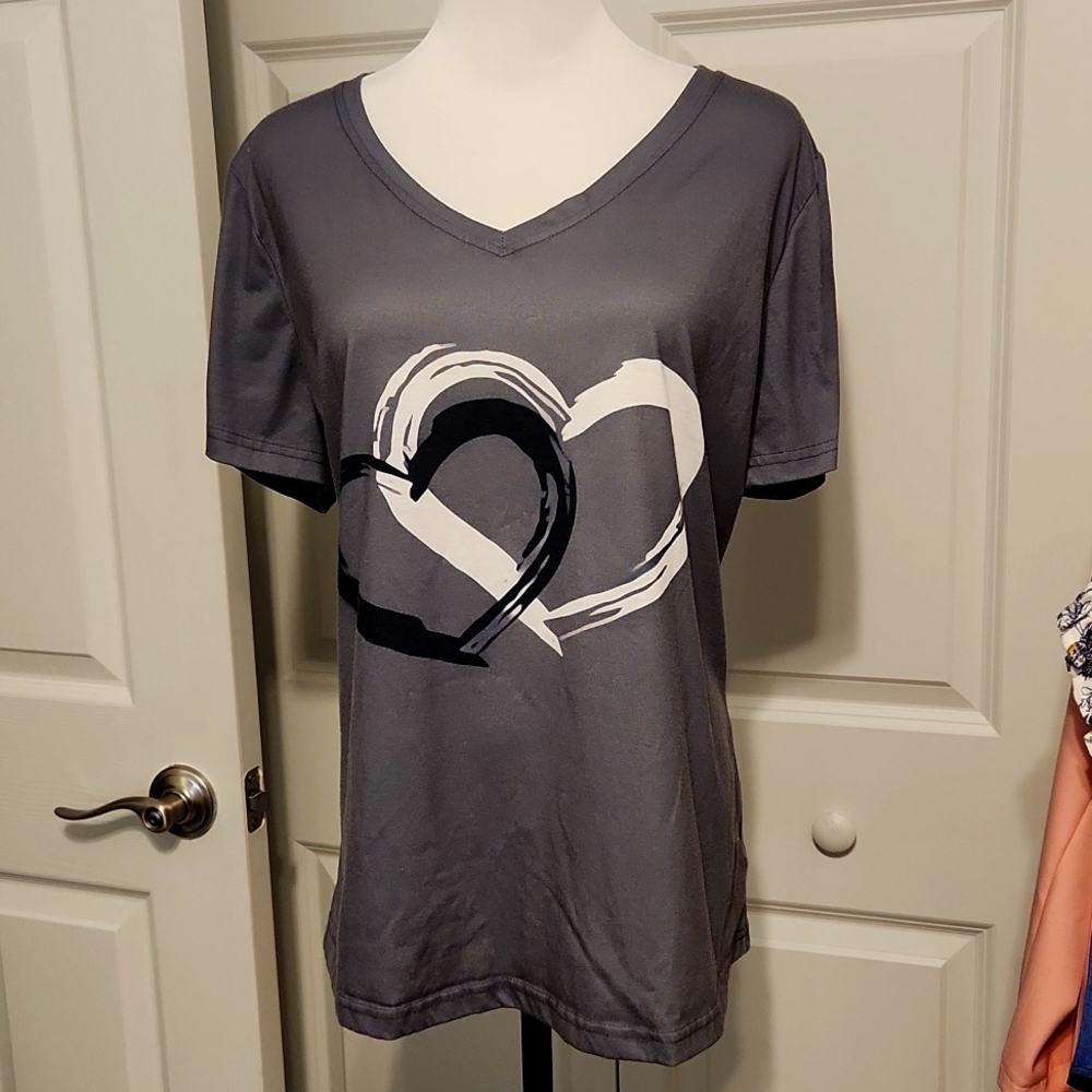 Double heart tshirt - XXL